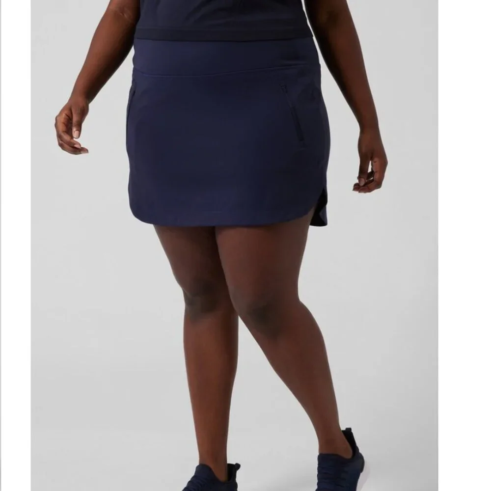 Athleta Fairway Golf Skort 18” in Navy Blue - Size 3x - EUC Pockets Shorts Skirt - Picture 2 of 12